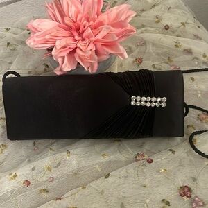 Black Satin Clutch handbag purse